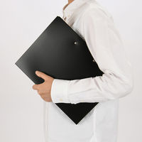 ナカバヤシ ダブルストッパーファイル 二つ折り ダブルとじ具 A4/A3兼用 ブラック CH-9030D 1セット(1冊×2)