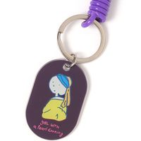 （世界の名作）コイルキーホルダー 真珠の耳飾り LAKOLE/ラコレ