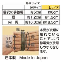 オルアージュ 【ケース販売】スパークノンXリストバンド 市松七宝 ブラックxゴールド L WL0179 1箱(60個入)（直送品）