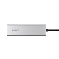 バッファロー 有線LANアダプター USB-A接続 Giga対応 ハブ付 シルバー LUD-U3-AU101SV 1個（直送品）