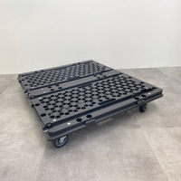 日東 ハンドルの位置が変えられるマルチ連結平台車 エラストマーキャスター NTC-E75GY 1台