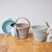 伊勢藤 ソフトバケツ8型 ベージュ I-614 1個