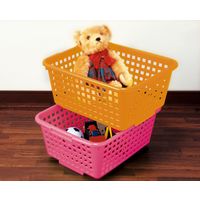 伊勢藤 バスケット エクセル スライド式 パステルグリーン 4950672658879 1個