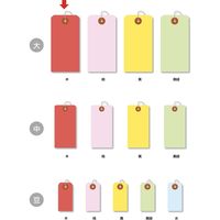 ササガワ パック入カラー荷札 大 赤 一穴 25-73131 1袋(200枚入)