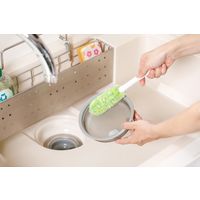 山崎産業 バスボンくん おててスッキリブラシ抗菌短柄 グリーン 1本