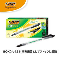 BICジャパン 油性ボールペンノック式ECOLUTIONSクリックスティック1.0mm ECSBLK-B12 1箱(12本)