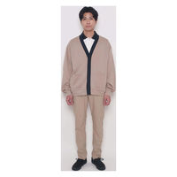 ボンマックス ユニセックスカーディガン ベージュ 3L BKJ0703 1着（直送品）