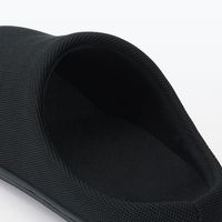 無印良品 再生ポリエステル使い履き心地の良いスリッパ L 25～27.5cm用 黒 良品計画