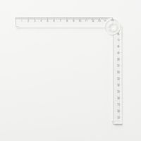 無印良品 ポリカーボネート ダブル定規 15・30cm クリア 1セット（1個×2） 良品計画