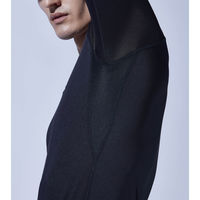 おたふく手袋 BT冷感・消臭パワーストレッチ ロングスリーブ Vネックシャツ ブラック S JW-639 1枚（直送品）