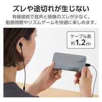 タイプCイヤホン 有線 マイク付き セミオープン型 断線しにくい高耐久 ブラック EHP-DF13IMBK エレコム 1個