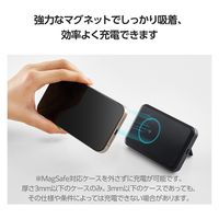 モバイルバッテリー iPhone ワイヤレス充電 スタンド付 USB-C×1 5000mAh EC-C25BK エレコム 1個