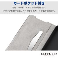 arrows We2 ケース レザー 手帳型 衝撃吸収 超軽量 薄型 ネイビー PM-F241PLFUNV エレコム 1個
