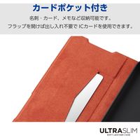 arrows We2 Plus ケース レザー 手帳型 超軽量 薄型 ブラック PM-F242PLFUBK エレコム 1個