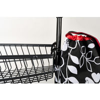 レップ ショッピングカート カートセット 保冷保温 40L フラワー ブラック 1個 キャリーカート1WAY  買い物 荷物運び COCORO