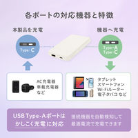 オウルテック Type-C 入出力対応 5000mAh 小型軽量モバイルバッテリー OWL-LPB5012-IB 1個