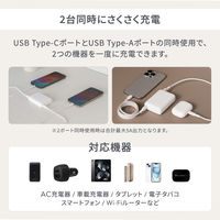 オウルテック USB Type-C入出力 PD30W対応 10000mAh モバイルバッテリー OWL-LPB10020-WH 1個