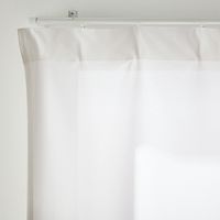 無印良品 花粉をキャッチし熱を通しにくいレースノンプリーツカーテン 幅100×丈198cm用 オフ白 良品計画