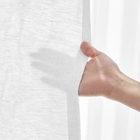 無印良品 麻平織ノンプリーツカーテン 幅100×丈200cm用 オフ白 1セット（1枚×2） 良品計画