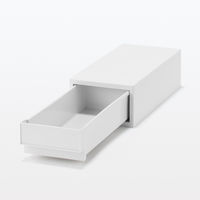 無印良品 再生ポリプロピレン入り 収納ストッカー 追加用 小 ホワイトグレー 約幅18×奥行40×高さ11cm 良品計画