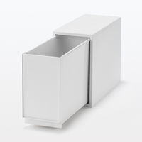 無印良品 再生ポリプロピレン入り 収納ストッカー 追加用 大 ホワイトグレー 約幅18×奥行40×高さ30.5cm 良品計画