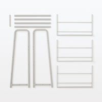 無印良品 スチールパイプシューズラック ウォームグレー 幅53×奥行29×高さ79cm 良品計画