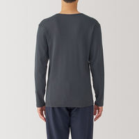 【メンズ】無印良品 紳士 あったか綿 Vネック長袖Tシャツ 紳士M ダークグレー 良品計画