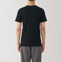 【メンズ】無印良品 紳士 あったか綿 クルーネック半袖Tシャツ 紳士S 黒 良品計画