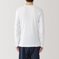 【メンズ】無印良品 紳士 あったか綿 クルーネック長袖Tシャツ 紳士S 白 良品計画