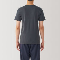 【メンズ】無印良品 紳士 あったか綿 クルーネック半袖Tシャツ 紳士XL ダークグレー 良品計画