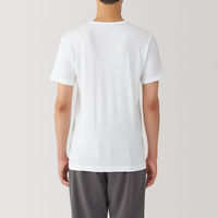 【メンズ】無印良品 紳士 あったか綿 Vネック半袖Tシャツ 紳士S 白 良品計画