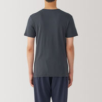 【メンズ】無印良品 紳士 あったか綿 Vネック半袖Tシャツ 紳士S ダークグレー 良品計画