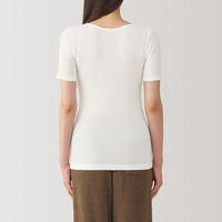 【レディース】無印良品 婦人 あったか綿 半袖Tシャツ 婦人S オフ白 良品計画