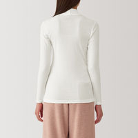 【レディース】無印良品 婦人 あったか綿 ハイネック長袖Tシャツ 婦人S オフ白 良品計画