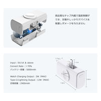 Vodaview 3in1 USB-C/Lightningダブル対応 直差しモバイルバッテリー VV-P6-VV 1個