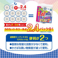 エリエール キッチンペーパー キッチンタオル 1ケース（120カット×4ロール×12パック）大王製紙