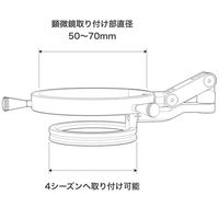 マイクロネット 実体顕微鏡用<4分割点灯>LED照明装置 (自在アダプター付き) 4シーズン 1セット 67-6434-63（直送品）