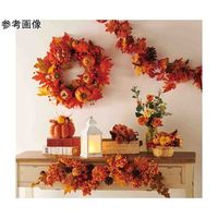 アズワン パンプキンリース 直径50cm 秋ハロウィン オレンジ 67-7115-67 1個（直送品）