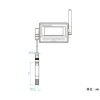 チノー 送信器 温湿度高精度モデル(電源種類専用バッテリ、ケーブル長3m) MD8212-30H 1個 67-4914-10（直送品）