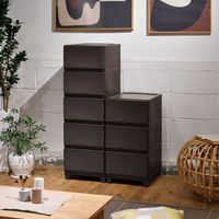 JEJアステージ　壁付デコニーシーヴォ5段　ダークブラウン　　1台