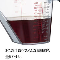 貝印 計量カップ 600ml 斜め 目盛り付き 日本製 DH8128 1個