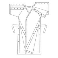 メディーズ 術前・術後衣(男女兼用) サックス フリー M862153-007 1枚 7-7058-11（直送品）