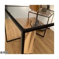 アズワン スチール脚コの字ディスプレイ ブラック 40cm角 68-0588-71 1個（直送品）