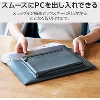 パソコンケース 14インチ レザー スリム PCケース フロントポケット付 ブラック BM-IBEM01BK-IL エレコム 1個