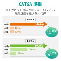 LANケーブル CAT6A スーパースリム 爪折れ防止 3.0M ブラック ECLD-GPASSTBK30 エレコム 1個