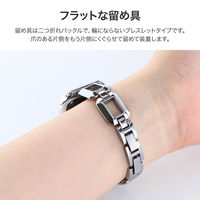 Apple Watch 38/40/41/42mm バンド 「CORVIN」 スクエアメタルバンド シルバー（直送品）