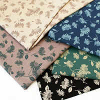 Modern Field モダンフィールド 綿麻プリント 花柄 プリント生地 パープルグレー 巾約108cm×7mカット IBK99201-（直送品）