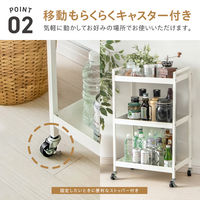 武田コーポレーション キャスター付きスチールワゴン K3-CR30BK 1セット(1個×4)