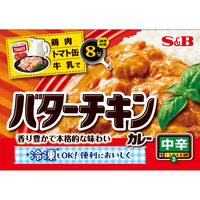 バターチキンカレー 中辛 （2皿分×4袋） 1個 パウダールウ カレールウ エスビー食品 S＆B