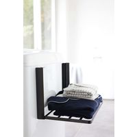 tower（タワー） 洗濯機横マグネット折り畳み棚 タワー ブラック 5097 1台 山崎実業